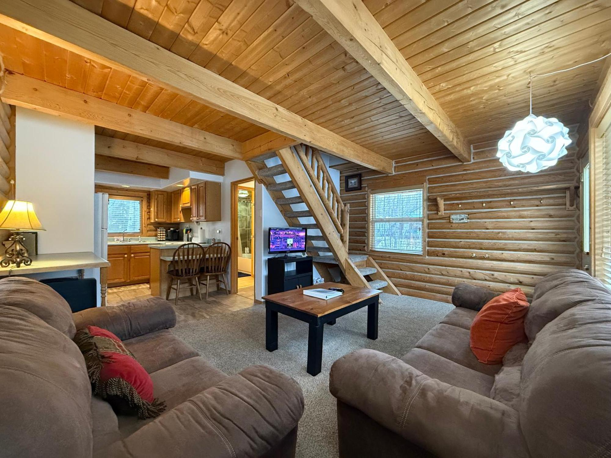 Talkeetna Log Cabin With Hot Tub Unit 1 מראה חיצוני תמונה